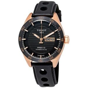 Tissot Men's Brand New Black and Gold Watch - Prs 516, 42mm Retail $895,